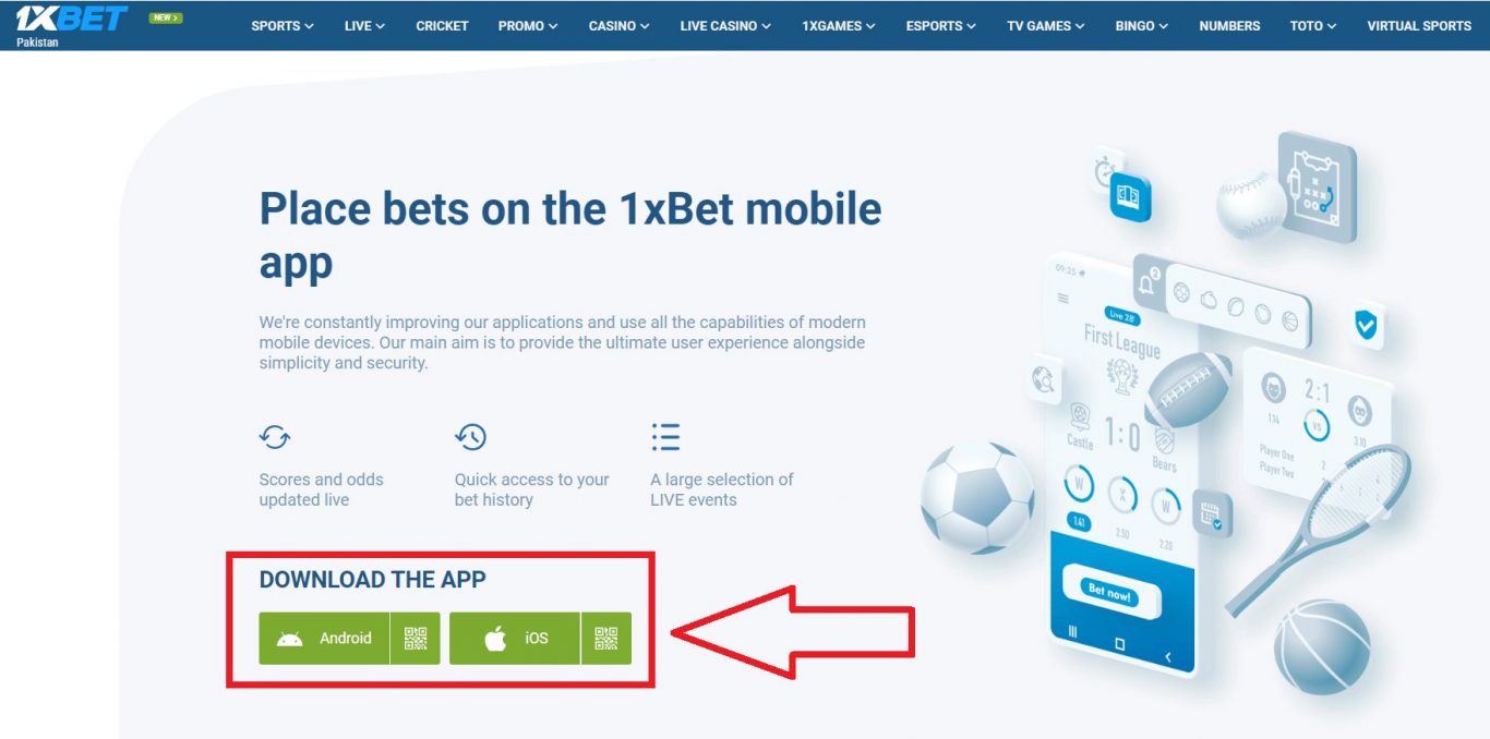 1xBet apk download for Android