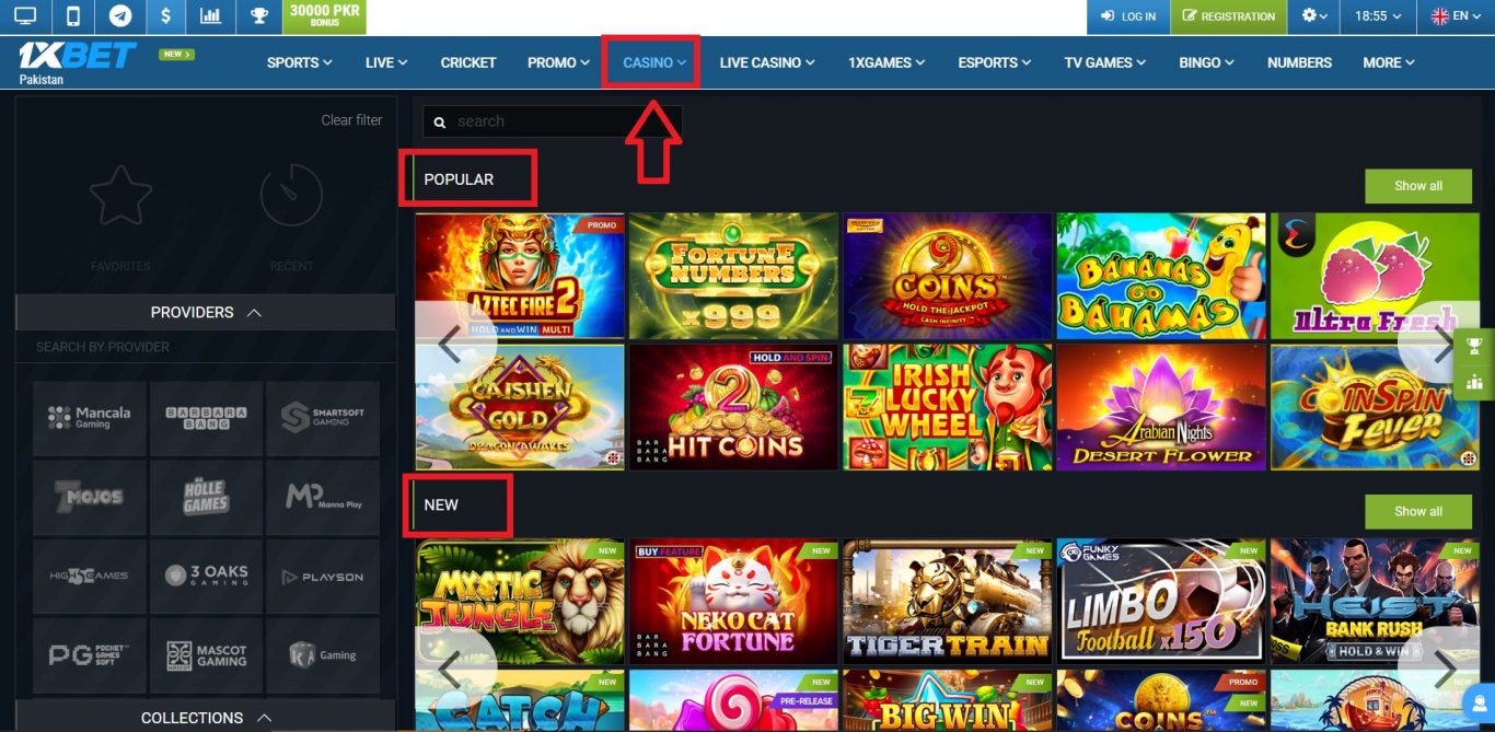 1xBet casino Pakistan